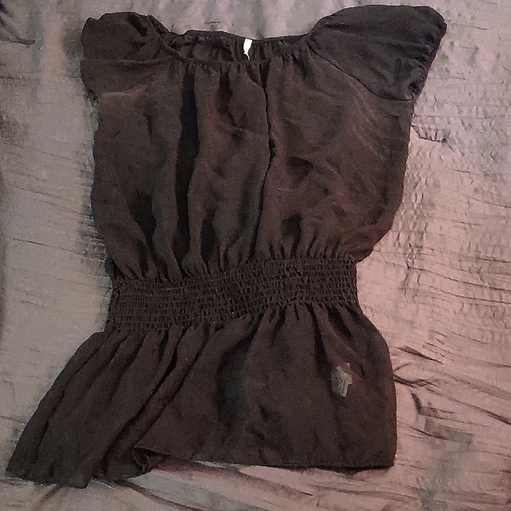 Chiffon black t shirt